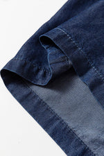 Load image into Gallery viewer, Black Side Pockets Frilled Smocked High Waist Wide Leg Jeans - Fashion Queen -  29
