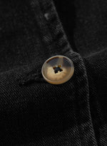 Load image into Gallery viewer, Black Side Pockets Lapel Collar Denim Jacket - Fashion Queen -  15
