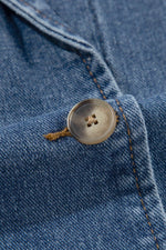 Load image into Gallery viewer, Black Side Pockets Lapel Collar Denim Jacket - Fashion Queen -  29

