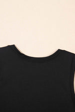 Load image into Gallery viewer, Black Sleeveless Knot Skirt Hem Sports Romper - Fashion Queen -  6
