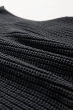 Load image into Gallery viewer, Black Solid Color Cable Knit High Neck Sweater Vest - Fashion Queen -  13
