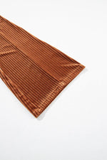 Load image into Gallery viewer, Black Solid Color High Waist Flare Corduroy Pants - Fashion Queen -  26
