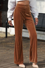 Load image into Gallery viewer, Black Solid Color High Waist Flare Corduroy Pants - Fashion Queen -  6
