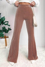 Load image into Gallery viewer, Black Solid Color High Waist Flare Corduroy Pants - Fashion Queen -  7
