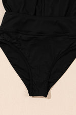 Load image into Gallery viewer, Black Solid Color High Waist Wide Leg Swim Bottom - Fashion Queen -  16
