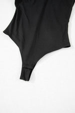 Load image into Gallery viewer, Black Solid Color Pleated One Shoulder Bodysuit - Fashion Queen -  10
