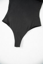 Load image into Gallery viewer, Black Solid Color Pleated One Shoulder Bodysuit - Fashion Queen -  11
