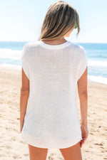 Load image into Gallery viewer, Black Solid Color Sweater Tee with Side Slits - Fashion Queen -  25
