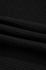 Load image into Gallery viewer, Black Solid Color Textured Buttoned Shirt and Casual Pants Set - Fashion Queen -  11
