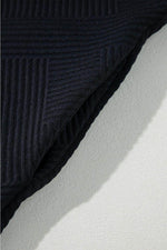 Load image into Gallery viewer, Black Solid Color Textured Long Sleeve Shift Dress - Fashion Queen -  17
