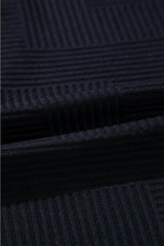 Load image into Gallery viewer, Black Solid Color Textured Long Sleeve Shift Dress - Fashion Queen -  19
