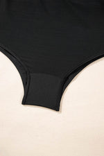 Load image into Gallery viewer, Black Solid Color U Neck Padded Plus Size One Piece Swimsuit - Fashion Queen -  13
