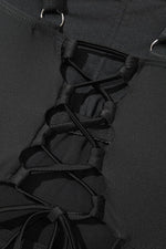 Load image into Gallery viewer, Black Solid Criss Cross Backless Square Neck One Piece Swimsuit - Fashion Queen -  23
