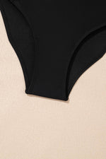 Load image into Gallery viewer, Black Solid Criss Cross Backless Square Neck One Piece Swimsuit - Fashion Queen -  27
