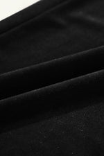 Load image into Gallery viewer, Black Solid Drawstring Waist Wide Leg Pants - Fashion Queen -  21
