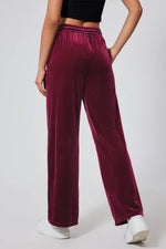 Load image into Gallery viewer, Black Solid Drawstring Waist Wide Leg Pants - Fashion Queen -  8
