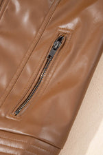 Load image into Gallery viewer, Black Solid Faux Leather Zipper Slim Fit Bomber Jacket - Fashion Queen -  30
