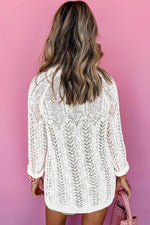 Load image into Gallery viewer, Black Solid Open Knit Cardigan - Fashion Queen -  15
