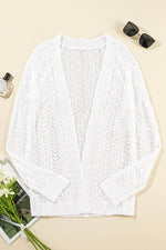 Load image into Gallery viewer, Black Solid Open Knit Cardigan - Fashion Queen -  18
