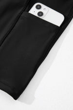 Load image into Gallery viewer, Black Solid Pocketed Crossover High Waist Swim Skort - Fashion Queen -  12

