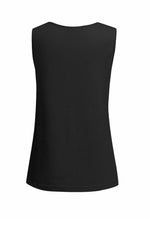Load image into Gallery viewer, Black Solid Slim-fit V Neck Tank Top - Fashion Queen -  10
