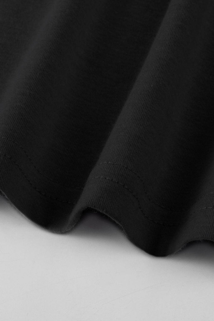 Black Solid Slim-fit V Neck Tank Top - Fashion Queen -  6