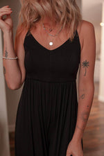 Load image into Gallery viewer, Black Spaghetti Straps Open Back Pleated Wide Leg Jumpsuit - Fashion Queen -  8
