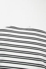 Load image into Gallery viewer, Black Stripe Print Open Front Duster Cardigan - Fashion Queen -  16
