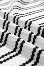 Load image into Gallery viewer, Black Stripe Print Open Front Duster Cardigan - Fashion Queen -  17
