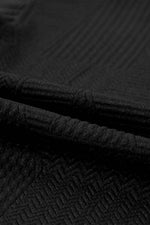 Load image into Gallery viewer, Black Textured Ruffle Split Top and Drawstring Shorts - Fashion Queen -  14
