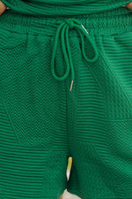 Load image into Gallery viewer, Black Textured Ruffle Split Top and Drawstring Shorts - Fashion Queen -  28
