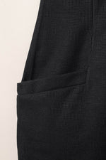Load image into Gallery viewer, Black Textured Sleeveless V-Neck Pocketed Casual Jumpsuit - Fashion Queen -  18
