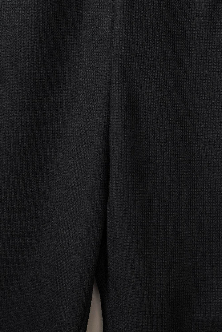 Black Textured Sleeveless V-Neck Pocketed Casual Jumpsuit - Fashion Queen -  19