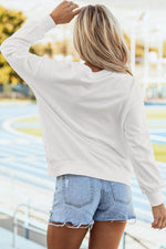 Load image into Gallery viewer, Black Tinsel Game Day Drop Shoulder Graphic Sweatshirt - Fashion Queen -  8
