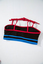 Load image into Gallery viewer, Black Triple Color Trimmed High Waist Bikini Set - Fashion Queen -  18
