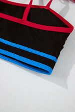 Load image into Gallery viewer, Black Triple Color Trimmed High Waist Bikini Set - Fashion Queen -  19
