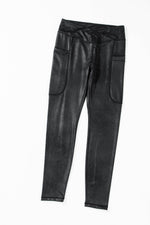 Load image into Gallery viewer, Black V Crossover High Waist Pocketed Leggings - Fashion Queen -  7
