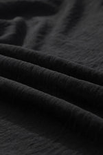 Load image into Gallery viewer, Black V Neck Ruffle Short Sleeve Blouse - Fashion Queen -  10
