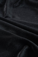Load image into Gallery viewer, Black Velvet Long Sleeve Surplice High Waist Mini Dress - Fashion Queen -  6
