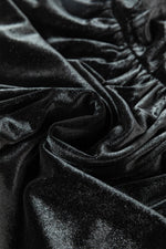 Load image into Gallery viewer, Black Velvet Square Neck Sleeveless High Waist Mini Dress with Pockets - Fashion Queen -  12
