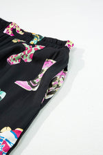 Load image into Gallery viewer, Black Western Cowgirl Boots Printed Satin Long Pajama Set - Fashion Queen -  15

