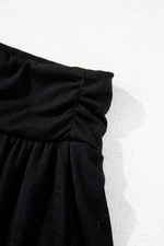 Load image into Gallery viewer, Black Wide Waistband Ruched Skort - Fashion Queen -  12
