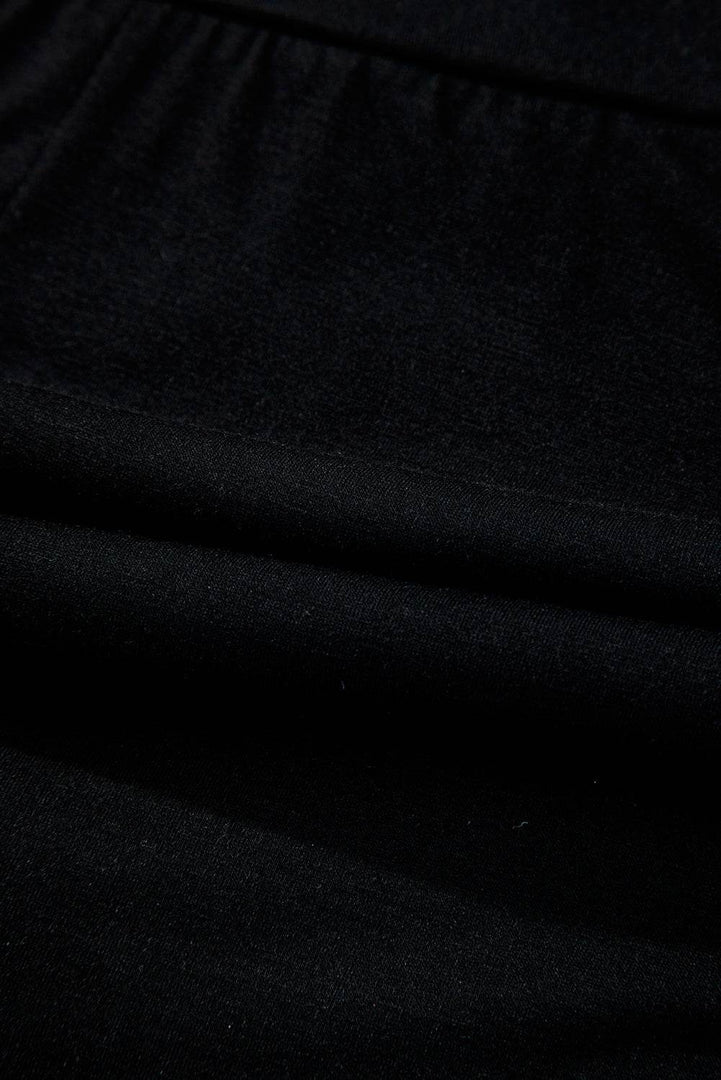 Black Wide Waistband Ruched Skort - Fashion Queen -  9