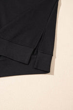 Load image into Gallery viewer, Black Zipper Stand Neck Top and Wide Leg Pants Set - Fashion Queen -  11
