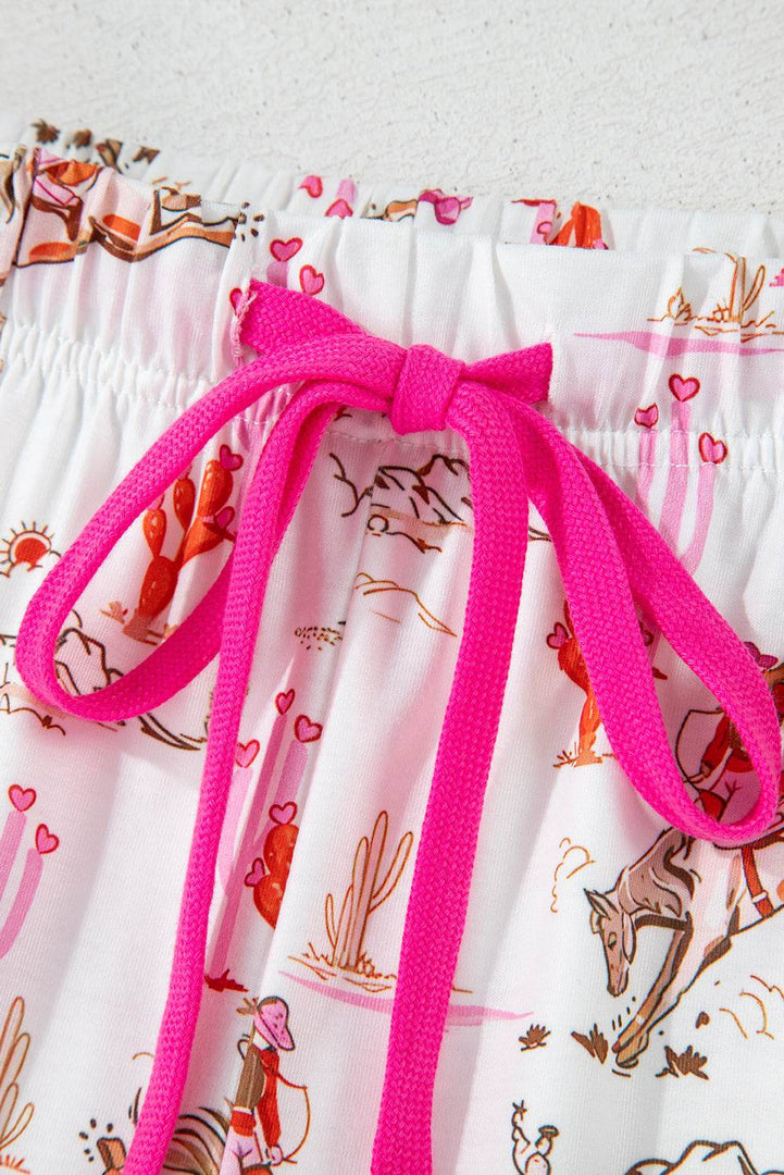 Blossom Cowgirl Country Print Pajamas Set - Fashion Queen -  19