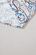 Load image into Gallery viewer, Blue Boho Paisley Print Off Shoulder Maxi Dress - Fashion Queen -  17
