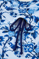 Load image into Gallery viewer, Blue Cutout Ruffled Spaghetti Strap One-Piece Swimwear - Fashion Queen -  13
