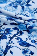Load image into Gallery viewer, Blue Cutout Ruffled Spaghetti Strap One-Piece Swimwear - Fashion Queen -  18
