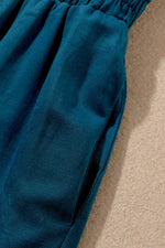 Load image into Gallery viewer, Blue Drawstring Elastic Waist Casual Wide Leg Pants - Fashion Queen -  8
