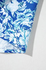 Load image into Gallery viewer, Blue Floral Puff Sleeve Babydoll Mini Dress - Fashion Queen -  19
